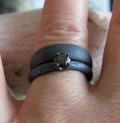 Black diamond blackened oxidized silver by phbeads Vampire Wedding, Black Diamond Wedding Rings, Black Diamond Engagement Ring, Oxidized Ring, Black Diamond Engagement, Black Diamond Ring Engagement, Yoga Jewelry, Mens Pendant, Wedding Dreams