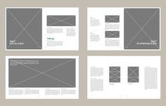 four different layouts are shown on the same page, each with an image in it