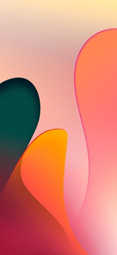 an abstract background with red, orange and green shapes