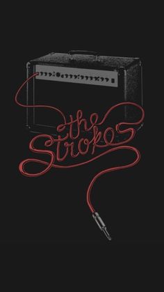 the strokes poster with an electric guitar