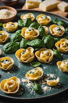 A photo of a  Tortellini which is a type of Homemade pasta Noodles From Scratch, Homemade Pasta Dough, Vegetarian Lunch