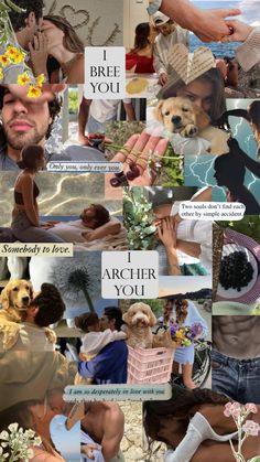 a collage of people and animals with the words i bre you