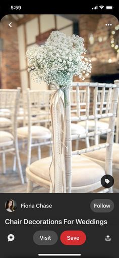 an image of a website page with flowers on the table and chairs in the background