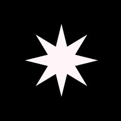 a white star on a black background