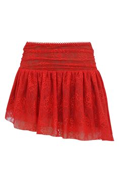 Decadently ruffled tiers bring swishy movement to a lightweight miniskirt cut from georgette and lacy sequin fabric. Hidden side-zip closure Lined 90% polyamide, 10% elastane Dry clean Imported Skirt Png, Lace Mini Skirt, Hot Pink Roses, Rose Skirt, Red Mini Skirt, Micro Mini Skirt, Red Skirt, Rose Lace, Red Skirts