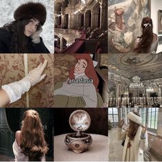 the collage shows different scenes from disney's beauty and the beast