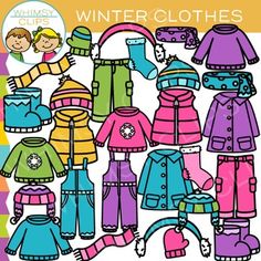 the winter clothes clip art is shown in this file, and includes an image of children's clothing