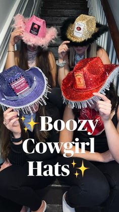 Difficulty: Medium     Supplies:  • Cowgirl hat from Amazon  • Paint and paint brushes  • Glitter  • Feathers or rhinestone fringe  • Printed out alcohol logo  • Hot glue  • A place where you can get messy! Titos Vodka Halloween Costume, Halloween Costumes Alcohol, Liquor Themed Cowboy Hats Diy, Alcohol Logo, Gemini Szn, 21st Bday Ideas, Costume Guide