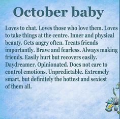 a blue and white sign that says, october baby love to chat loves those who love them