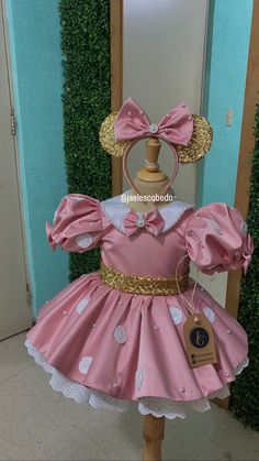 Vestidos infantiles para niñas Minnie Mouse Birthday Party Ideas 1st Decoration, Minnie Mouse Birthday Dress, Minnie Mouse Pinata, Minnie Mouse Theme Party