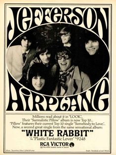 an advertisement for jefferson arrang's white rabbit