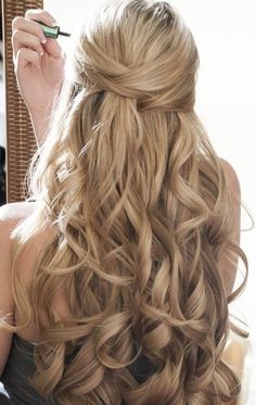 Elegant Wedding Hair, Prom Hairstyles For Long Hair, Hair Bridesmaid, Wedding Hairstyles Half Up Half Down, Wedding Hair Down, Wedding Hairstyles Updo, Holiday Hairstyles, Wedding Hairstyles For Long Hair, Easy Hairstyles For Long Hair