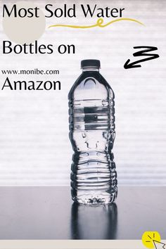 a water bottle with the words 6 easy ways to limit trash on it's side