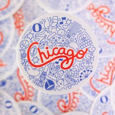 Chicago city sticker City Souvenir Design, City Stickers, Chicago Souvenirs, Chicago Graphic, Chicago Logo, School Campaign, College Stickers, City Of Chicago