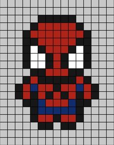 an image of a face made out of pixellated squares with the colors red, white and blue