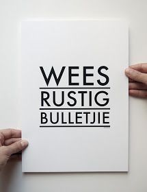 two hands holding up a piece of paper with the words wees rustig bulletin on it