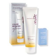 Color Reviving Gloss - Madison Reed | Ulta Beauty Blonde Or Brunette, Madison Reed, Ginseng Root, Hair Gloss, Soften Hair, Brunette Color, Gray Coverage, Color Kit, Deep Conditioning