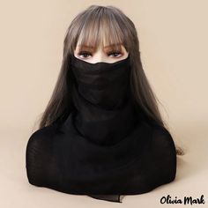 Olivia Mark - New solid color mask towel sunshade breathable neck protector scarf veil scarf Veil Mask, Silk Mask, Silk Face Mask, Mascara Facial, Full Face, Color Shades, Olivia Mark, Scarf Styles, Silk Scarf