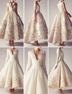 different views of the back of a wedding dress