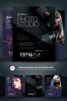 a set of three photoshopped flyer templates