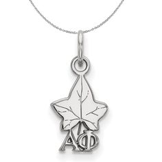 Sterling Silver Alpha Phi XS (Tiny) Pendant Necklace Tiny Pendant Necklace, Alpha Phi Sorority, Tiny Pendant, Alpha Phi, Bow Jewelry, Disc Pendant, Greek Life, Small Pendant, Shell Pendant