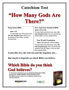 an advertisement for the book how many gods are there? by john james bibles