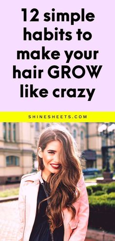 How to speed up your hair growth and make your hair grow faster with these 12 simple, tried and proven hair growth tips! | ShineSheets.com | Grow your hair, make your hair grow longer, grow hair… Growing Your Hair Out, Make Hair Grow, Fast Hair, Growth Hair