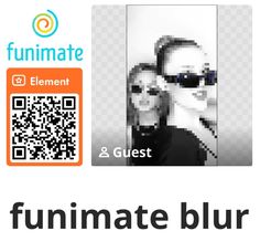 an orange and white photo with the words funmate next to it is a qr code