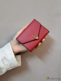 Bird in Bag - Womens Slim Shot Wallet Red Wallets For Women, Trendy Bifold Wallets For Daily Use, Trendy Trifold Wallet With Interior Card Slots, Trendy Envelope Wallet With Card Slots, Trendy Trifold Wallet For Everyday Use, Trendy Rectangular Trifold Wallet For Everyday Use, Trendy Everyday Trifold Wallet, Vegan Wallet, Red Wallet