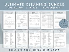 the ultimate guide to cleaning and organizing your house with this printable templates bundle