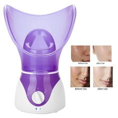 Purple 110-240V Face Steamer Humidifier, Portable Face Steamer, for Facial Care Women US Plug Specification: Condition: Item Type: Face Steamer Material: ABS Color: Purple Capacity of Aluminum Pot: 50ml Spray Time: About 18 minutes Heating Time: 5-8 minutes Steam Temperature: 45 degrees Celsius Package List: 1 x Face Steamer 1 x Nasal Cover 1 x Face Cover 1 x Measuring Cup 1 x Manual Face Steam, Facial Sauna, Face Steaming, Cleaner Face, Face Steamer, Face Pores, Mini Facial, Facial Steamer, Skin Care Wrinkles