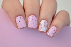 Sprinkle Nails, Kawaii Nail Art, Diy Nail Polish, Stripped Nails, Stylish Nails Designs, Nails Only, Nails For Kids, Kawaii Nails, Cute Nail Art