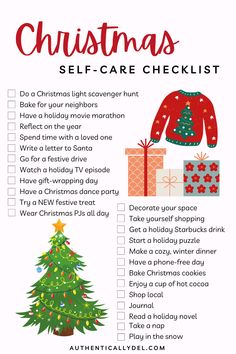 Christmas self-care ideas 25 Days Of Christmas Ideas For Work, December Self Care Ideas, Christmas Self Care Ideas, 30 Days Of Christmas Activities, 25 Christmas Activities, Activity Days Christmas Ideas, Holiday Self-care, 25 Days Of Christmas Crafts, Christmas Day Ideas