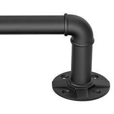 an image of a black pipe on a white background with clippings to the side