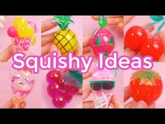 squishy ideas for kids with fruit and ice cream