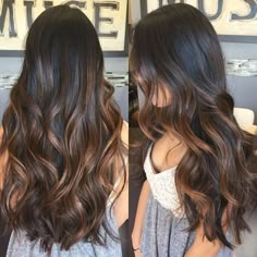 Dark Balayage, Dark Ombre Hair, Balayage Hair Dark, Brown Hair Balayage, Brown Highlights, Hair Color Balayage, Dark Brown Hair, Brown Hair Colors, Brunette Hair