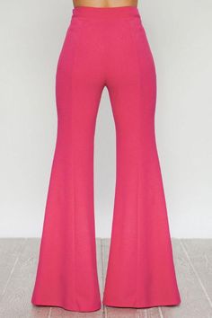 Casual, Pants, Bottoms, High Waisted, Hot Pink Pants, Flare Pants, Retro Pants, Vintage Pants Harry Styles Outfit Inspo, Hot Pink Pants, Harry Styles Outfit, Pink Model, Puff Girl, Movies Outfit, Pink Jeans, Bell Bottom Pants, Pink Pants