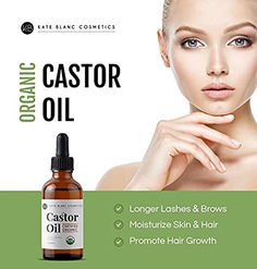 Kate Blanc Cosmetics Castor Oil (2oz), USDA Certified Organic, 100% Pure, Cold Pressed, Hexane Free Stimulate Growth for Eyelashes, Eyebrows, Hair. Skin Moisturizer & Hair Treatment Starter Kit Visit the Kate Blanc Cosmetics Store 4.5 4.5 out of 5 stars 97,728 ratings Organic Hair Oil, Bold Eyebrows, Castor Oil For Hair Growth, Lash Growth Serum, Natural Hair Treatments, Dry Brittle Hair, Castor Oil For Hair, Lash Growth, Hair Regrowth Treatments