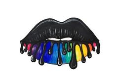 Displate is a one-of-a-kind metal poster designed to capture your unique passions. Sturdy, magnet mounted, and durable – not to mention easy on the eyes! Lips Nails Designs, Rainbow Kiss, Punk Disney Princess, Lip Artwork, Lips Art Print, Lips Nails, Lip Art Makeup, Eyeball Art