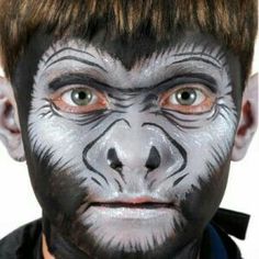 Bear Face Paint, Face Art Makeup, Face Paintings, Theatrical Makeup