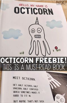 an octopus book with the title hello, my name is octicorn this is a must read book