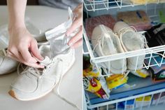 22 Life-Changing Shoe Hacks to Add to Your Repertoire - The Krazy Coupon Lady How To Clean White Shoes, Shoe Hacks, Clothing Tips, Afrikaanse Mode, Shoes Hack, Panty Liner, Dirt Stains, نظارات شمسية