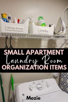 small apartment laundry room organization items