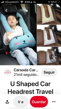 the child is sleeping in the car seat with his head resting on the back pillow