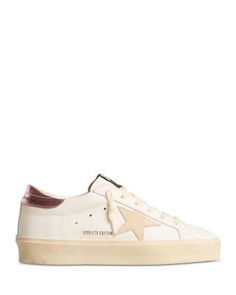 Golden Goose Women's Hi Star Almond Toe Star Patch Platform Sneakers Antique Pink, Golden Goose, Platform Sneakers, Almond, Buy Online, In Store, Stars, Sneakers, Pink