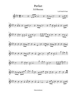 sheet music with the words perfect on it