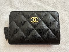 CHANEL Zip Around Zippy Coin Purse Compact Wallet Credit Card Holder Compact Wallet, Credit Card Holder, Casual Sandals, New Kids, Women Brands, Zip Around Wallet, Coin Purse