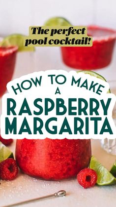 raspberry margarita recipe with text overlay