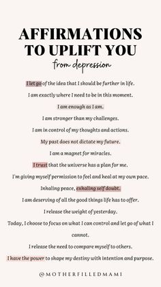 affirmations to uplift you from depression July Affirmations, Magical Affirmations, 2024 Growth, Female Warriors, Healing Affirmations, Energy Healing Spirituality, Self Care Bullet Journal, Vision Board Affirmations