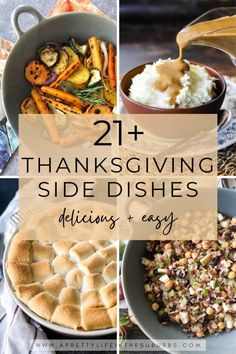 thanksgiving side dishes with text overlay